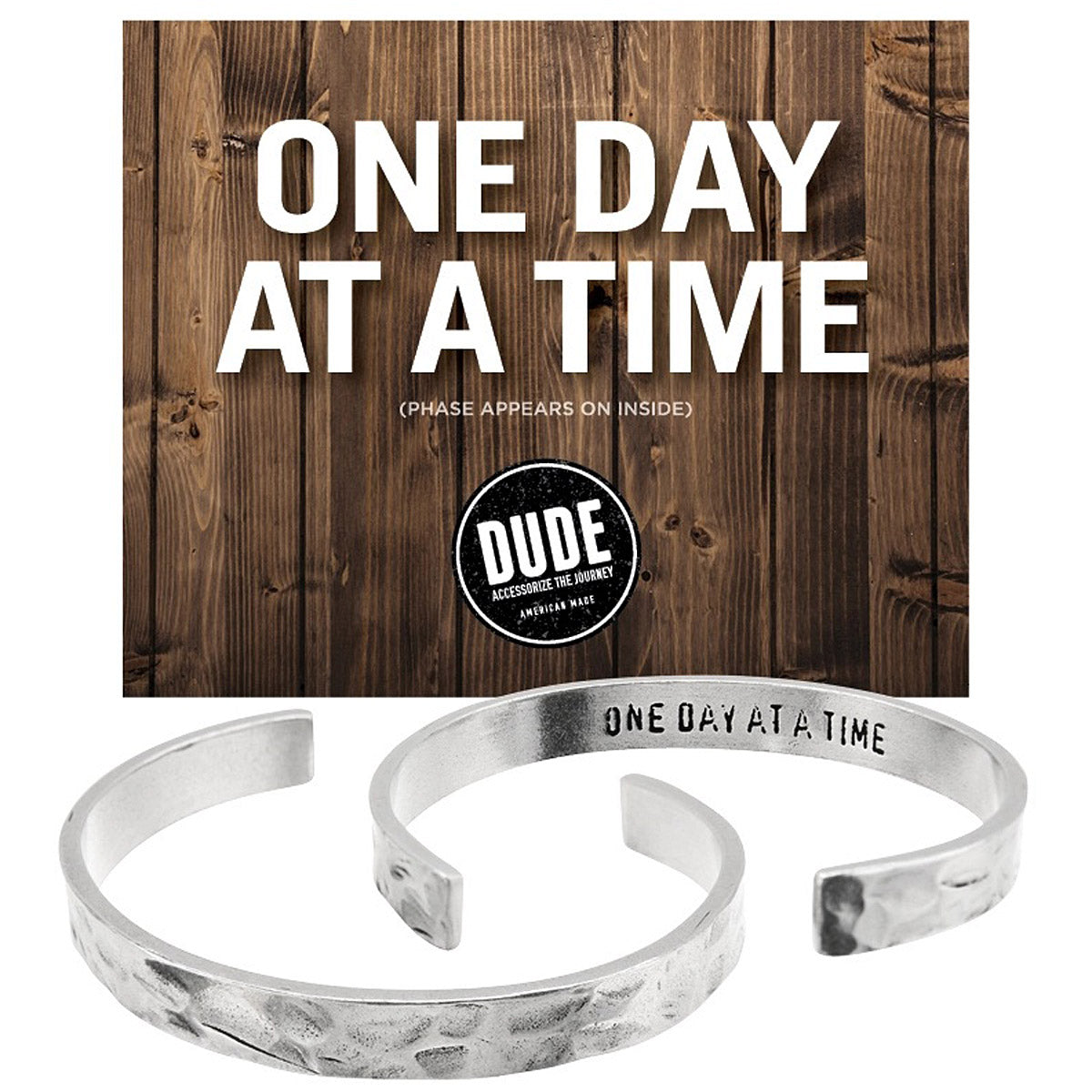 Dude Cuff One Day at a time - Whitney Howard cuff bracelets