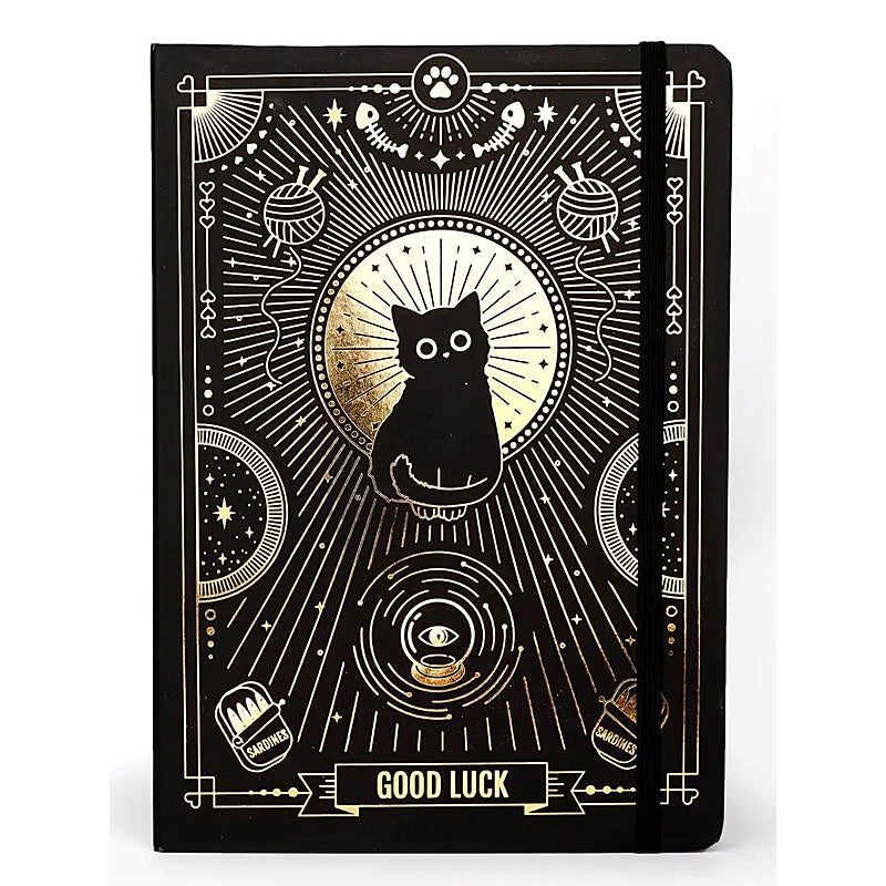 Good Luck Cat Lined Hardcover Notebook Journal - 5 3/4" X 8 1/4" - EE
