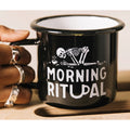 Morning Ritual Enamel Mug by Pyknic