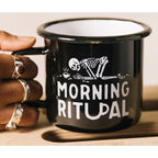 Morning Ritual Enamel Mug by Pyknic