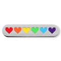 LGBTQ small hearts rainbow enamel pin - EE