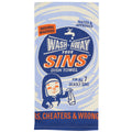 Wash Away Your Sings Blue Q Cotton Kitchen Towel - Screen Printed