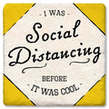 Social Distancing - Limestone Coaster by Tipsy