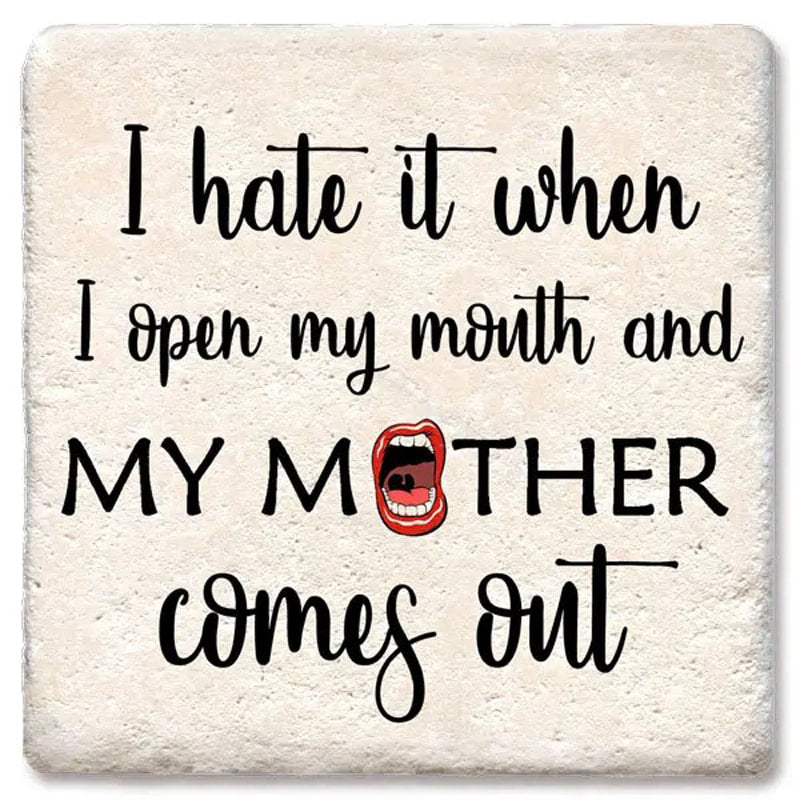 Mother - Limestone Coaster by Tipsy