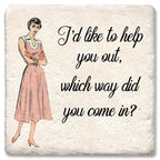 I'd Like to Help You Out- Limestone Coaster by Tipsy