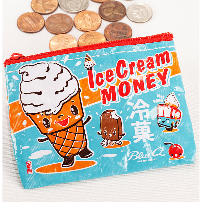 Ice Cream Money - Recycled Coin Purse by Blue Q