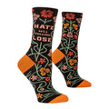 Blue Q Hate Will Fucking Lose - Women's Crew Socks