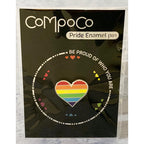 LGBTQ Rainbow Pride heart enamel pin - EE