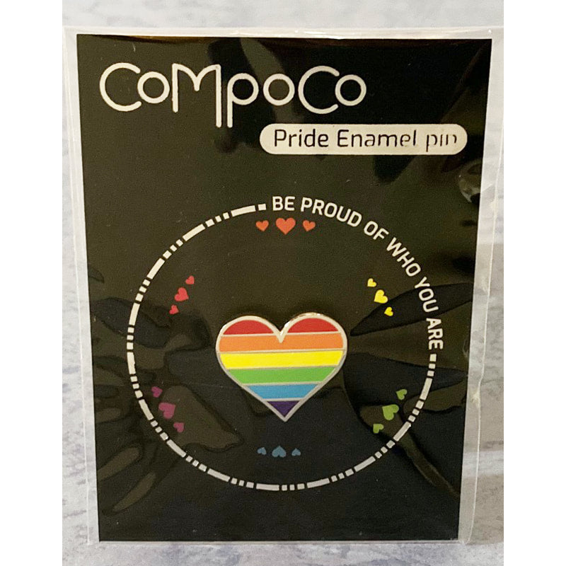 LGBTQ Rainbow Pride heart enamel pin - EE