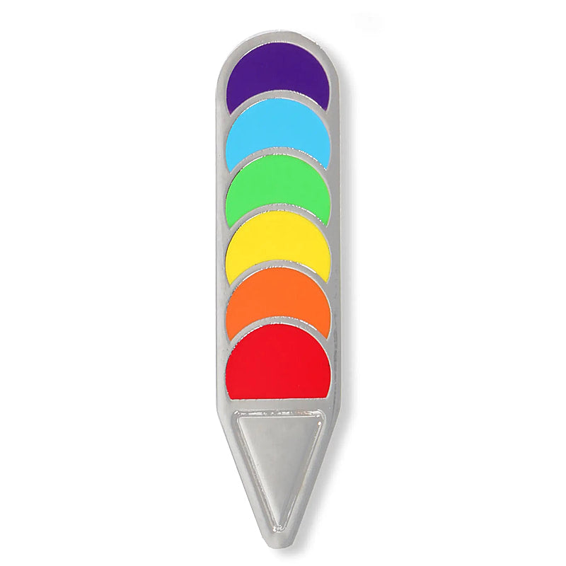 LGBTQ ice cream cone rainbow enamel pin - EE