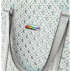 LGBTQ small hearts rainbow enamel pin - EE