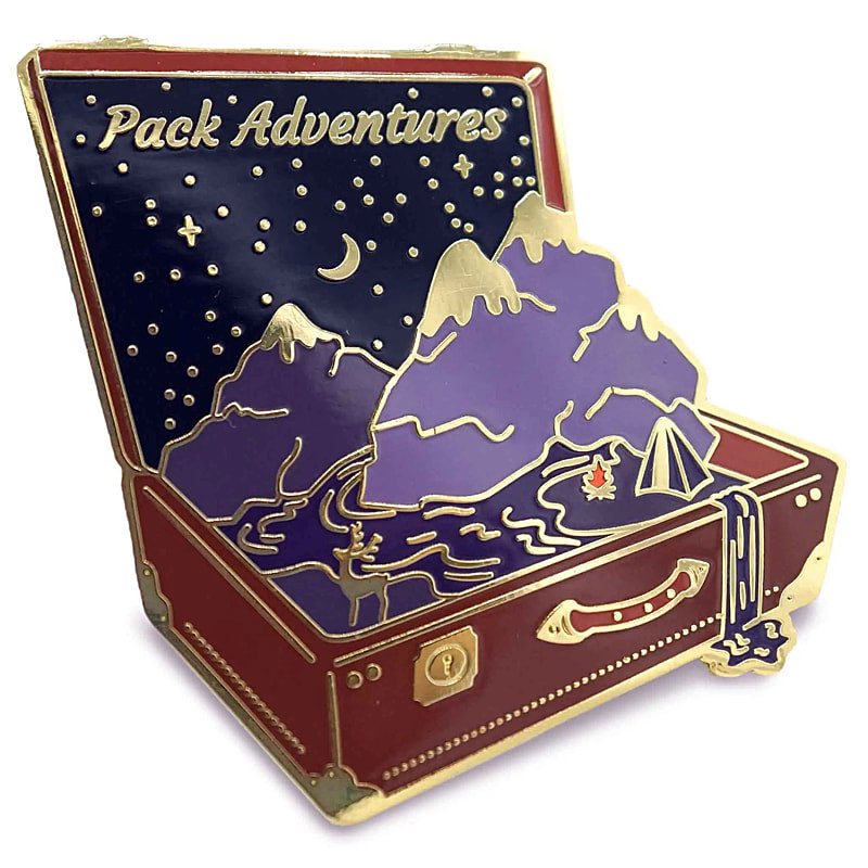 Pack Adventures with gold detailed - enamel pins - EE