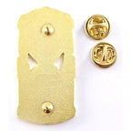 Time to Wander time glass with gold details- enamal pin - EE
