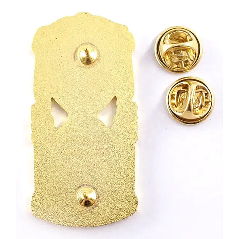 Time to Wander time glass with gold details- enamal pin - EE