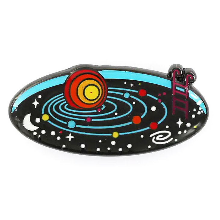 Solar system Space Pool - enamal pin - EE
