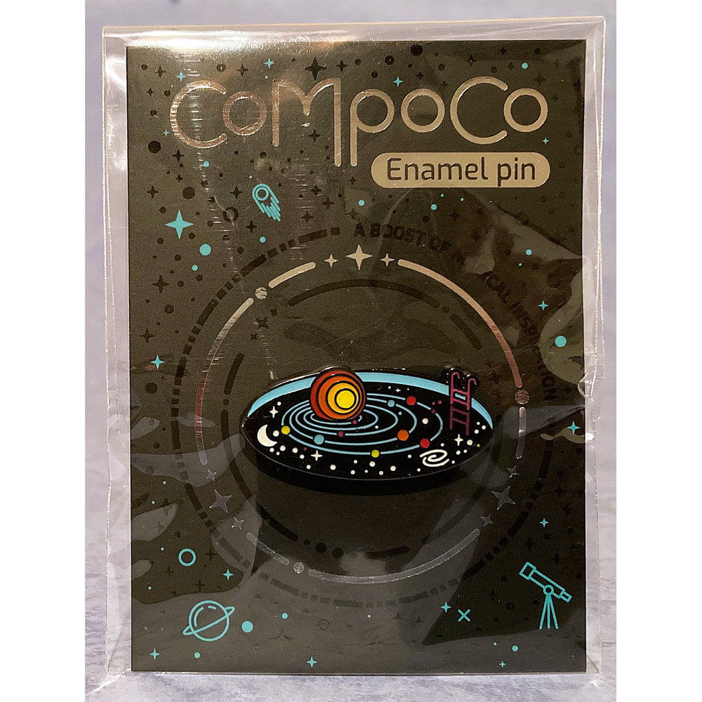 Solar system Space Pool - enamal pin - EE