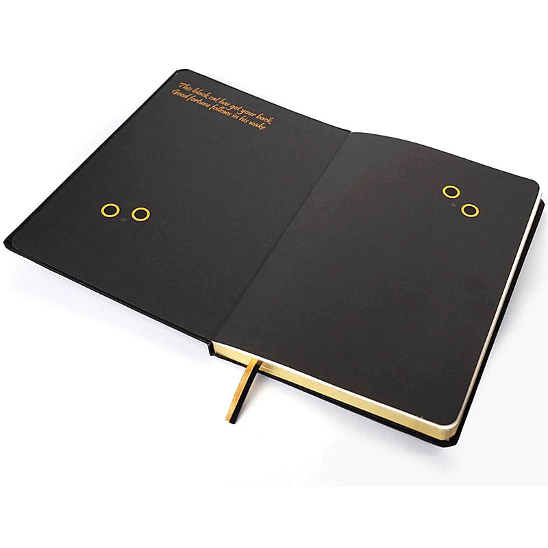 Good Luck Cat Lined Hardcover Notebook Journal - 5 3/4" X 8 1/4" - EE