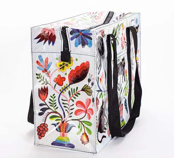 Blue Q Shopping Bag Shoulder Tote  - Here Kitty - Eco  - Pocket, Zipper, folding