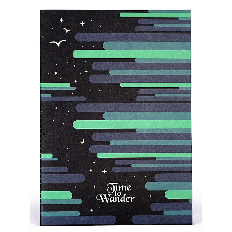 Time to Wander lined, stitched notebook - 5 3/4" X 8 1/4" - EE