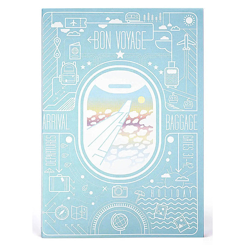 Airplane view stitched notebook - 5 3/4" X 8 1/4" - EE