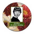 Just Wing It - Retro Pocket Mirror by Umlaut Brooklyn