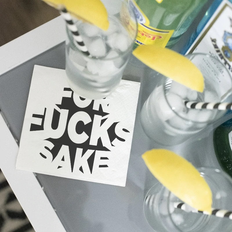 For Fucks Sake - Cocktail Napkins by Twisted Wares