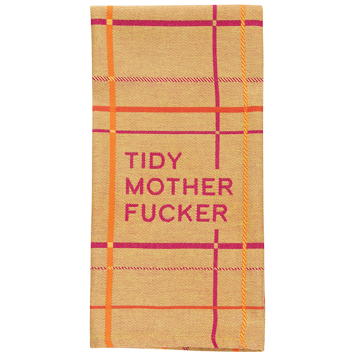Blue Q Tidy Mother Fucker - woven jacquard 100% Cotton Kitchen Towel