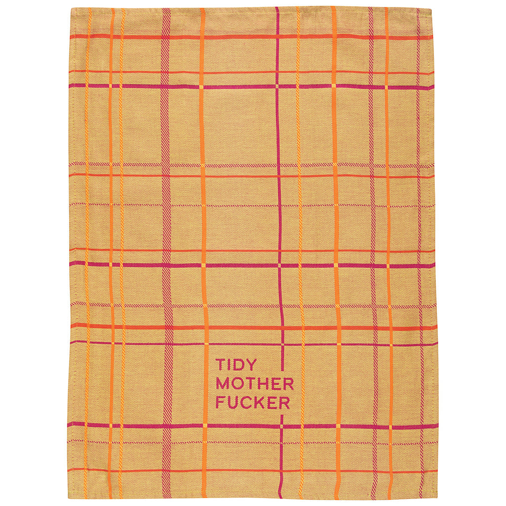 Blue Q Tidy Mother Fucker - woven jacquard 100% Cotton Kitchen Towel