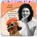 Left Unsupervised - 4" x 4" Coaster - AA