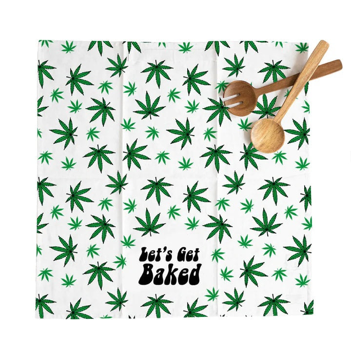 Let's Get Baked - Hang Tight Cotton Towel with pull through loop - by Twisted Wares