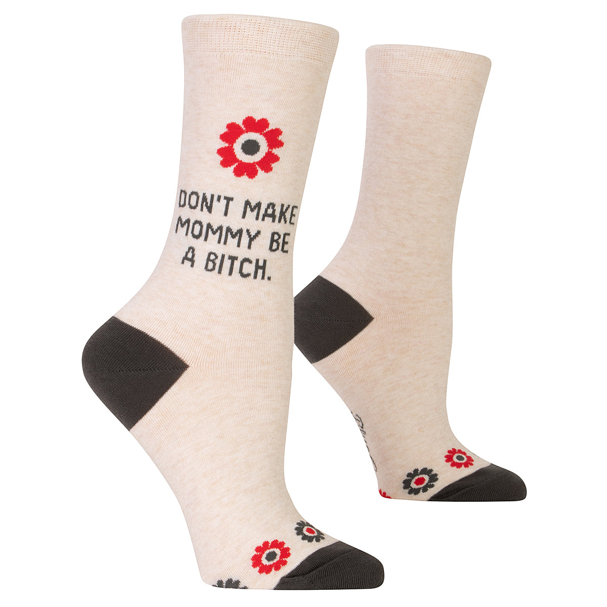 Don't Make Mommy Blue Q Women's Crew Socks