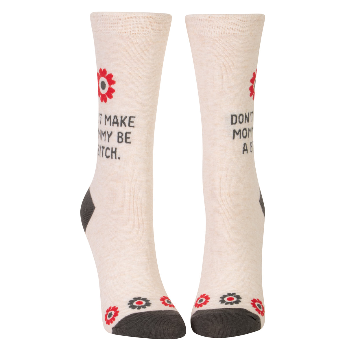 Don't Make Mommy Blue Q Women's Crew Socks