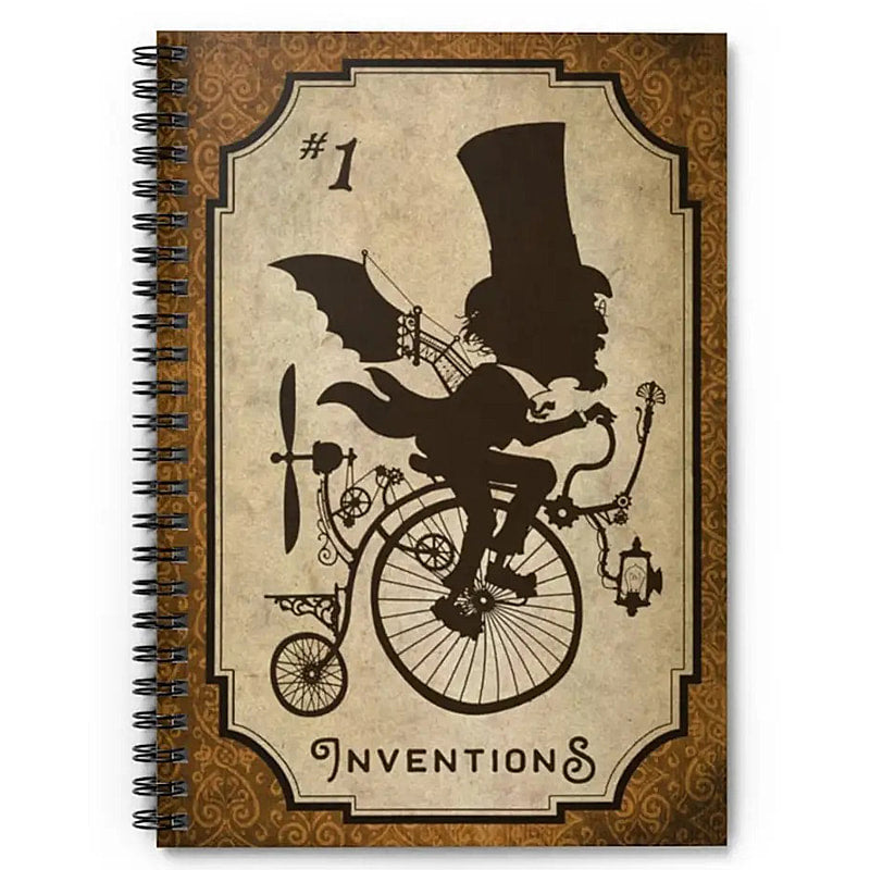 Inventions lined spiral notebook by Lucky Jack fka Trixie and Milo
