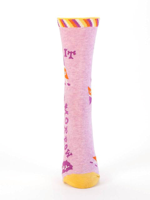 SALE: Women's Crew Socks - Do It Tomorrow Day- Blue Q