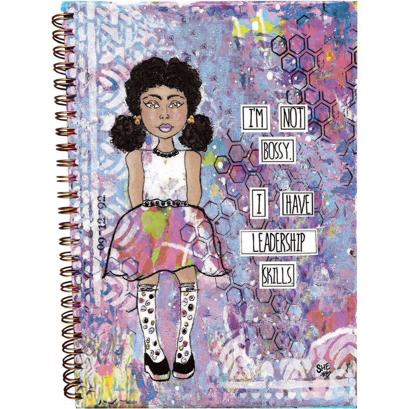 Not Bossy, Leadership Skills - Hard Cover spiral notebook journal