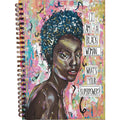 Black Woman Super Power - Hard Cover spiral notebook journal