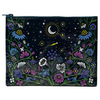Starry Garden Eco, Recycled Zipper Pouch - Blue Q