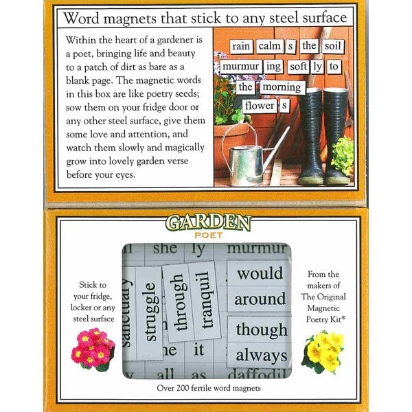 Garden themed Magnetic Poetry kit