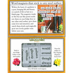 Garden themed Magnetic Poetry kit