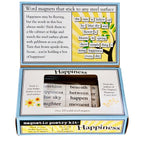 Happiness themed Magnetic Poetry kit