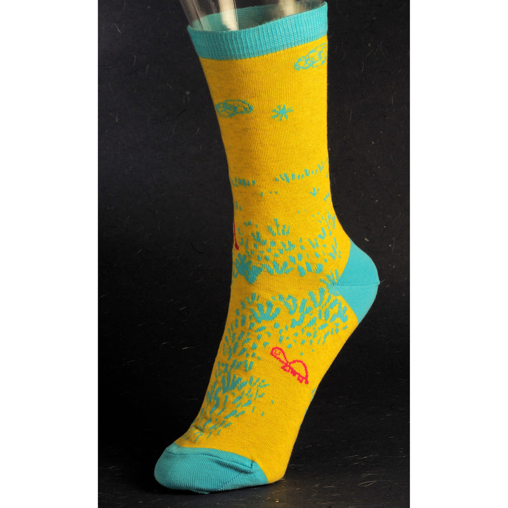 Women's Crew Socks - Just Watch Me - Blue Q - combed cotton