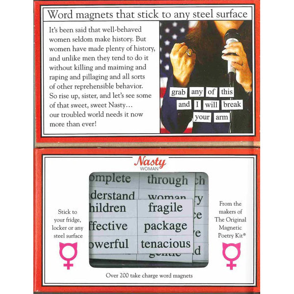 Nasty Woman themed Magnetic Poetry