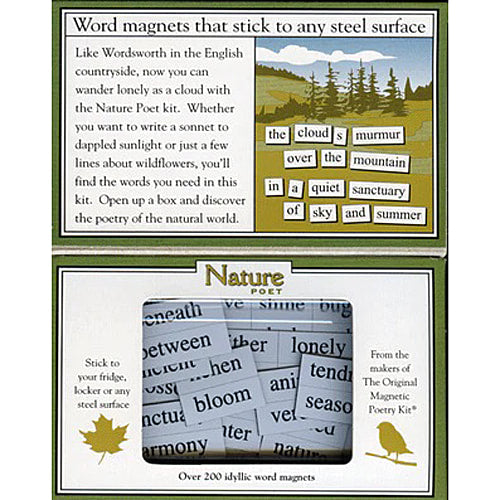 Nature themed Magnetic Poetry kit