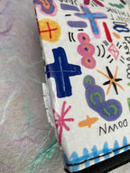 SALE - NOT PERFECT - Doodle Eco, Recycled Pencil Pouch -  Blue Q