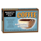 Coffee themed Magnetic Poetry kit