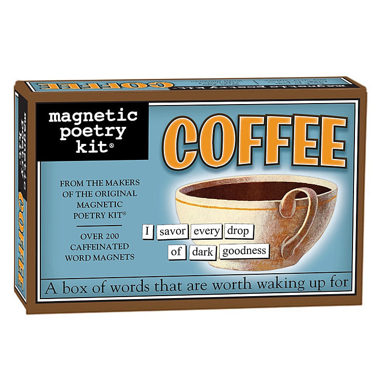 Coffee themed Magnetic Poetry kit