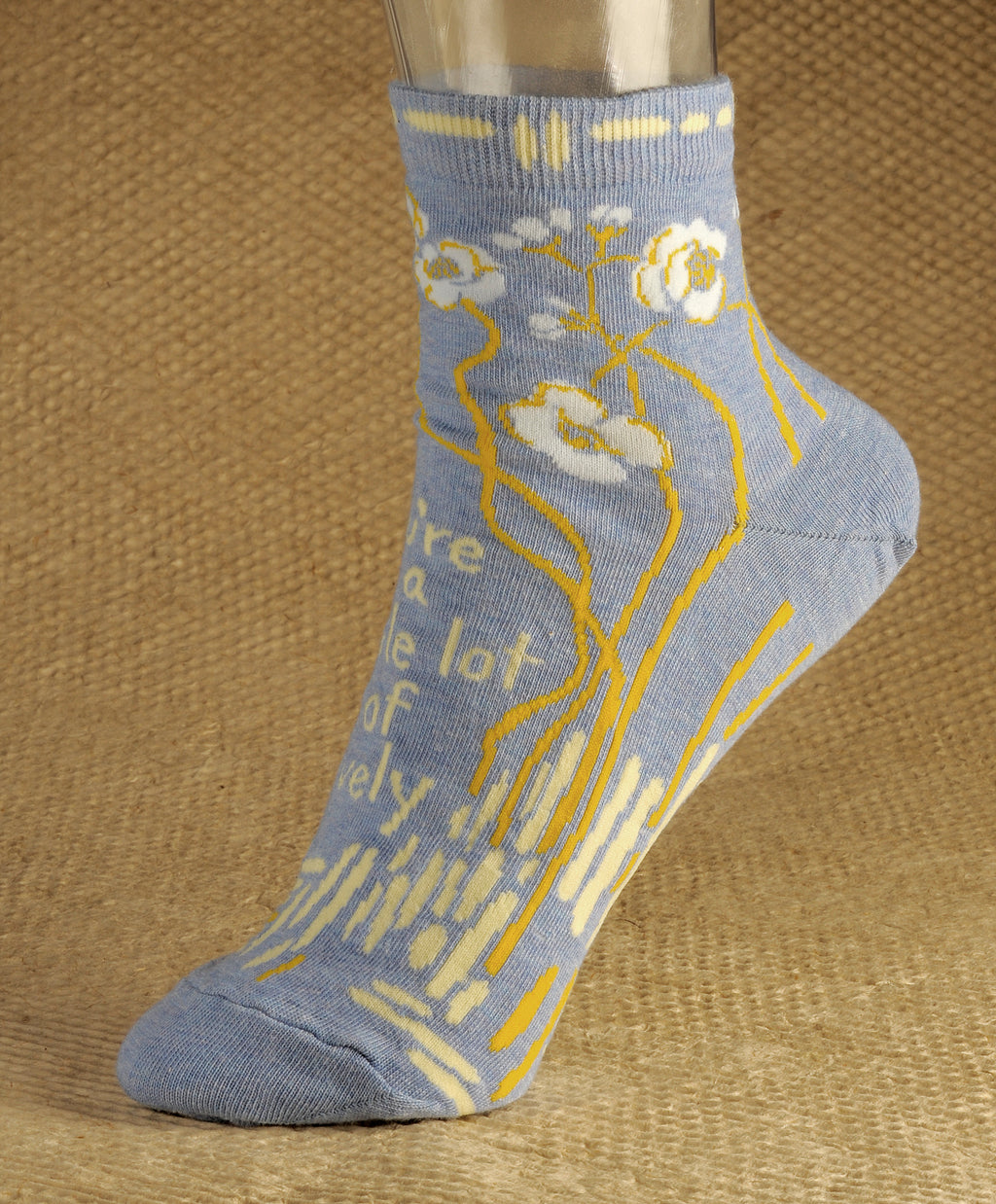 Women's Ankle Socks - YOU'RE A WHOLE LOT OF LOVELY - Blue Q