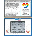 Peace Poet themed Magnetic Poetry kit