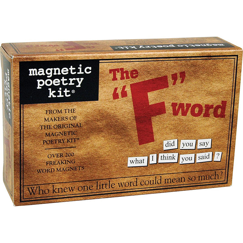 The F word themed Magnetic Poetry kit