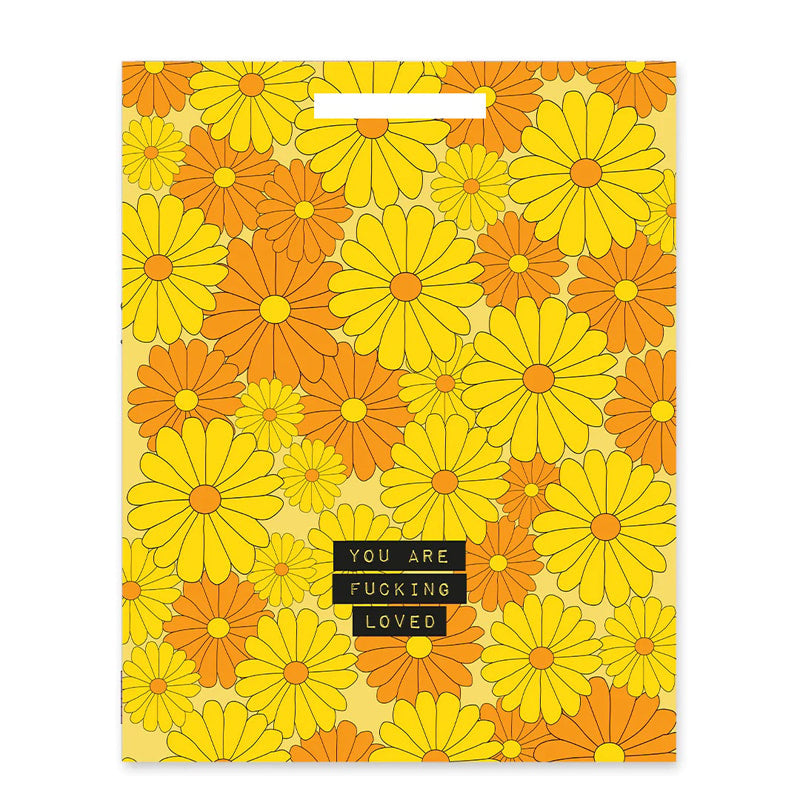 You Are Fucking Loved - Flour Sack Hang Tight Cotton Towel with pull through loop - by Twisted Wares